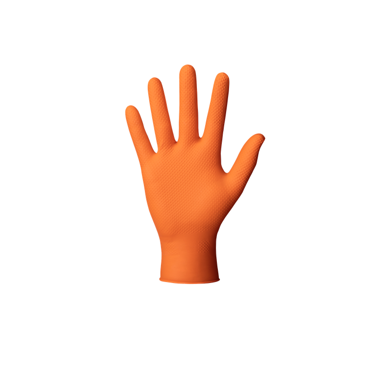 BOITE DE GANTS ORANGE NITRILE XL