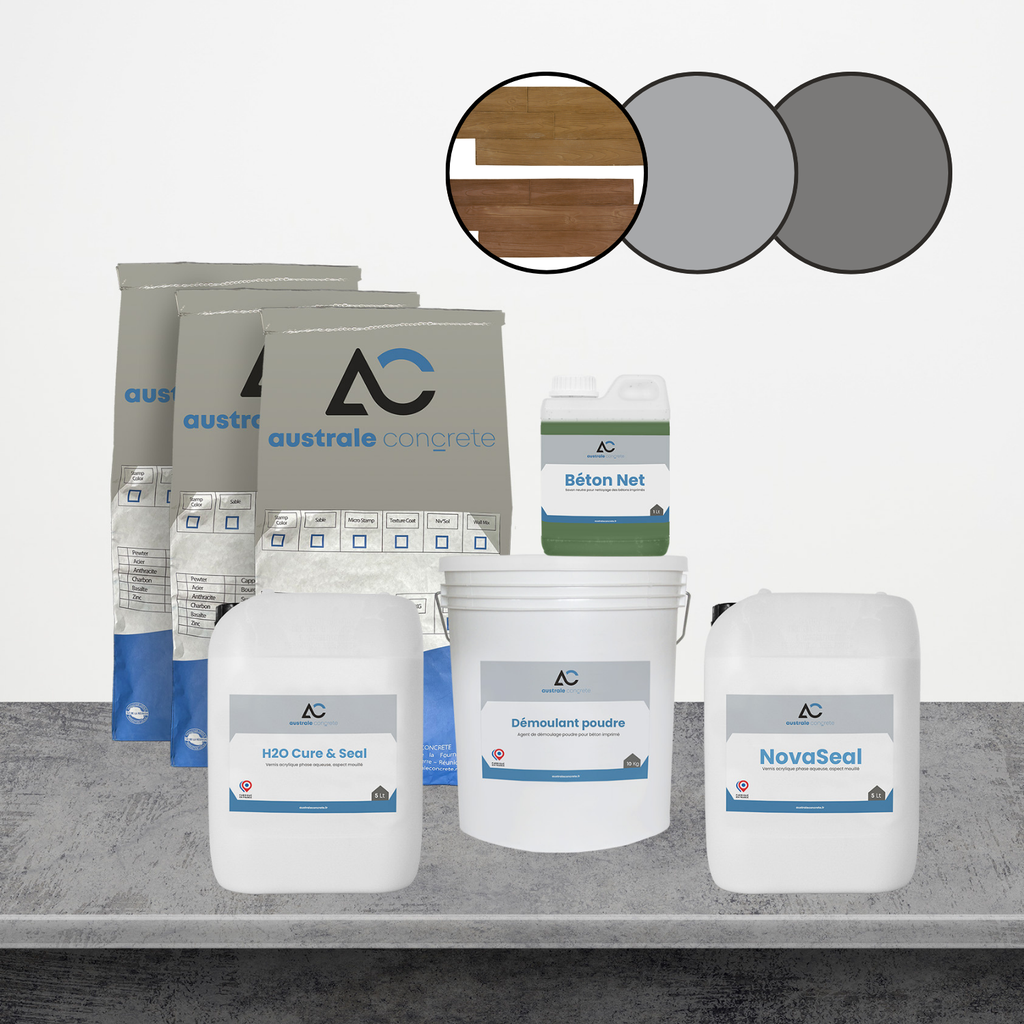 KIT BETON IMPRIME 20m² LATTE DE BOIS 15cm
