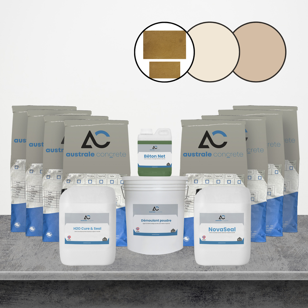 KIT BETON IMPRIME 50m² DALLE DE DIJON