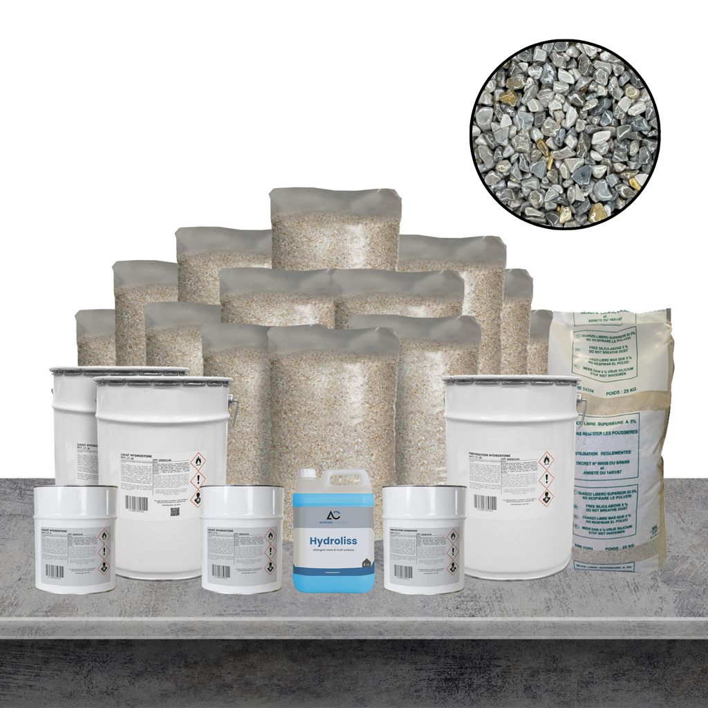 KIT 50m² HYDROSTONE  GRIGIO OCCHIALINO 