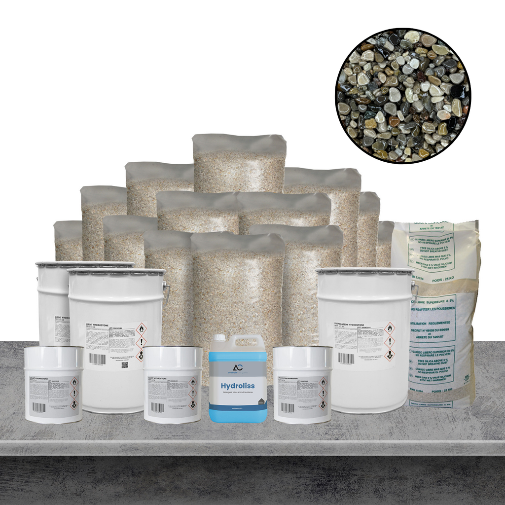 KIT 50m² HYDROSTONE  GHIAIETTO MILLEFIORI